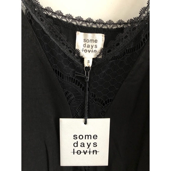 NWT Somedays Lovin Black Lace Honey Child Swing Dress - Picture 5 of 6